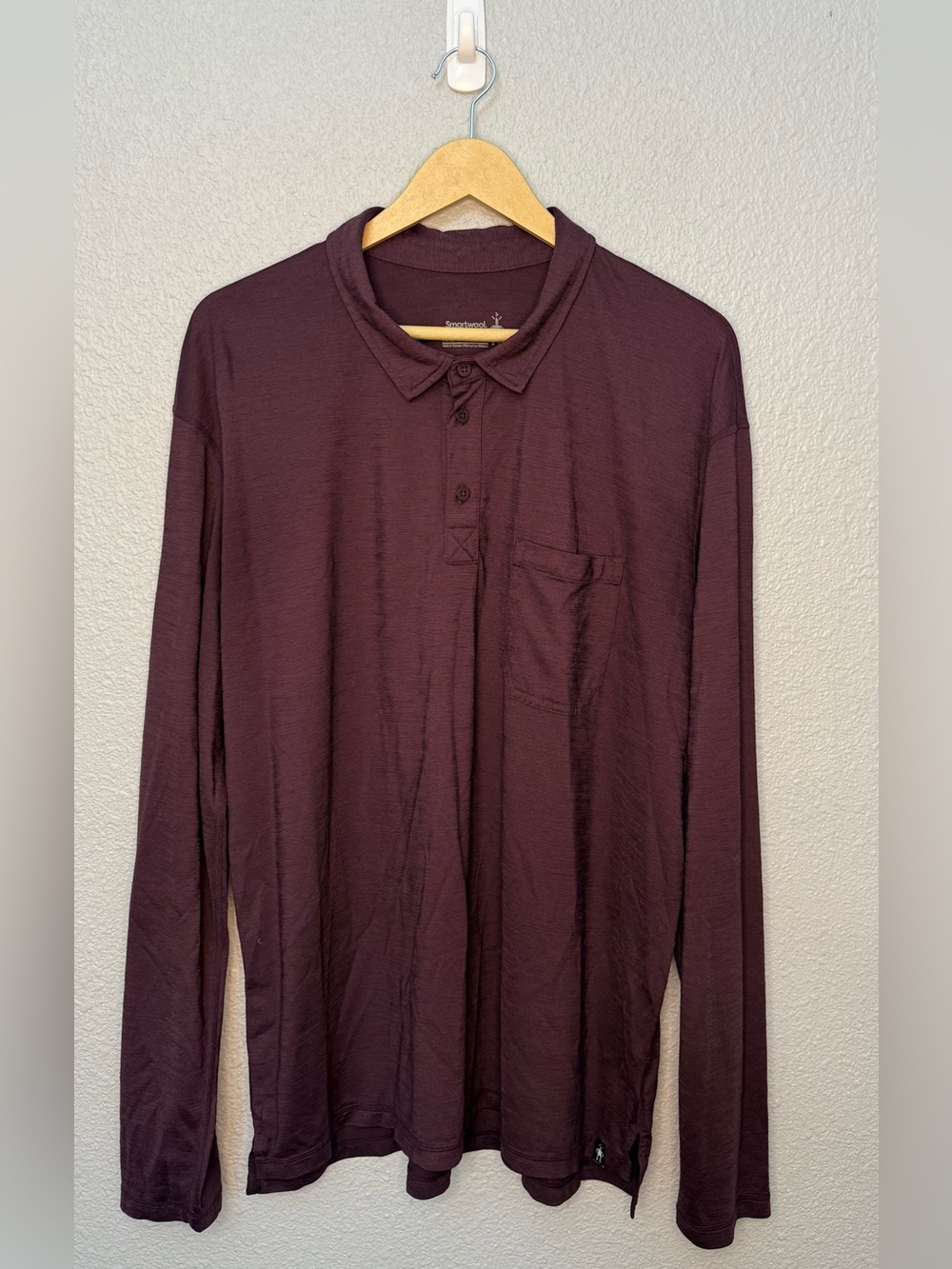 SmartWool | Merino Sport 150 Long-Sleeve Polo Shirt | Plum | Size XXL